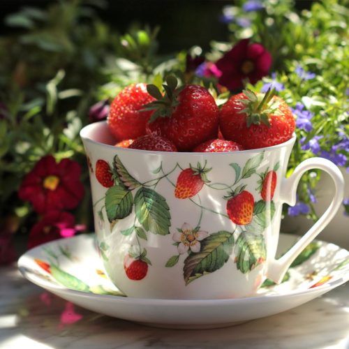 strawberries in cup